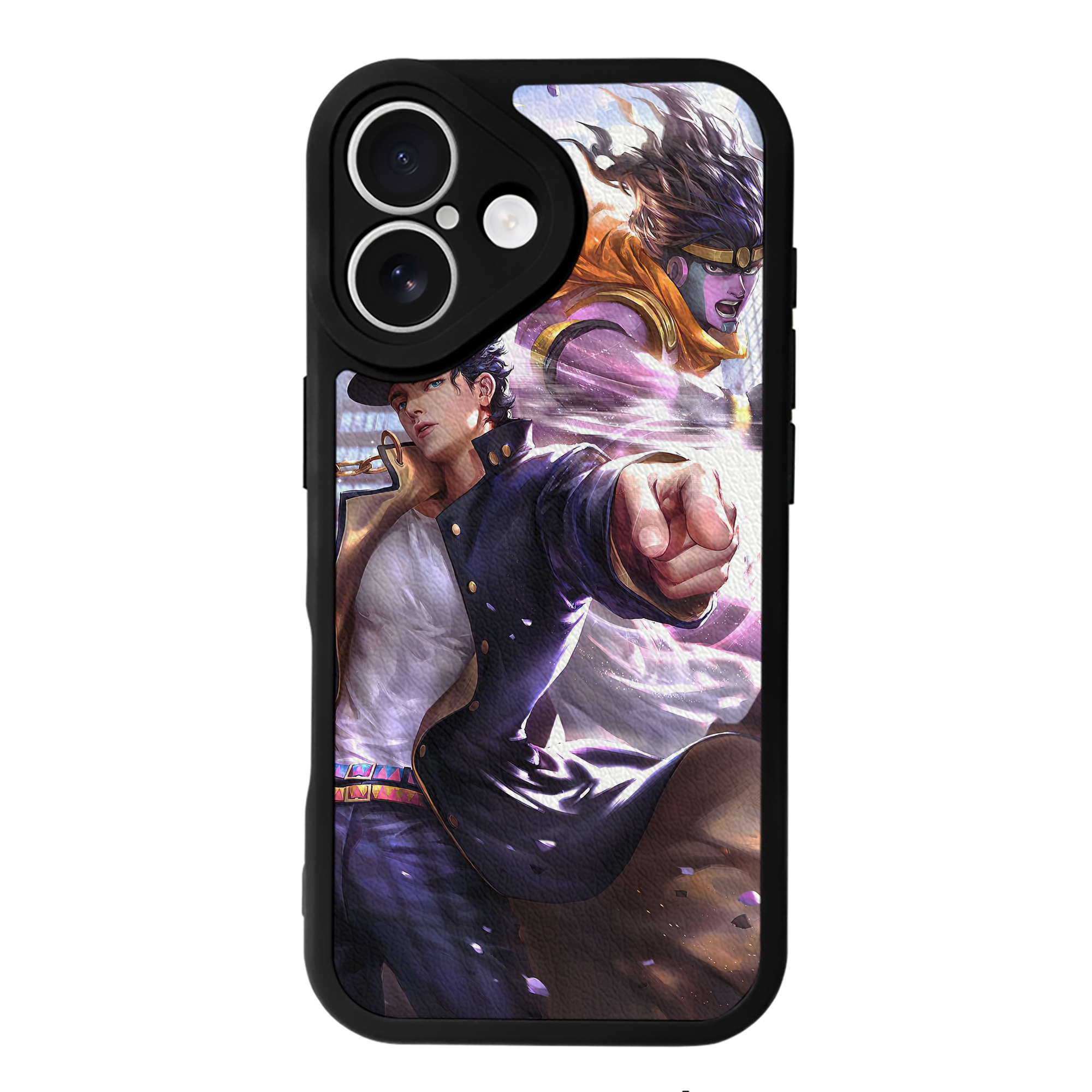 （画像用） ジョジョの奇妙な冒険 JoJo's Bizarre Adventure 【iPhone 16シリーズ対応】シリコンスマホケース（レザー調） 材質：シリコン